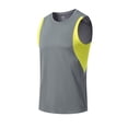 thumbnail image 4 of JDQJBZ Men's Tank Undershirts Solid Color Crew Neck Ice Silk Cool Tops, 4 of 5