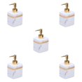 thumbnail image 1 of Ruiboury Resin Soap Dispenser Reusable for Tabletop Kitchen Shower Shampoo Bathroom White 400ml 5Set, 1 of 6