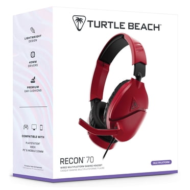 Turtle Beach® Recon 70 Gaming Headset for PS4™ Pro, PS4™, and PS5™ Midnight Red