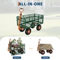 thumbnail image 2 of AKDSteel 1400 Lbs Heavy Duty Garden Cart Features a Robust Steel Frame, 10-Inch Wheels, And An Adjustable Handle, Making It The Perfect Utility Wagon For Yard Work, Garden Tasks, Soil, 2 of 9