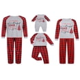 thumbnail image 2 of Matching Family Christmas Pajamas Family Pjs Tops Plaid Pants Matching Holiday Pajamas Set, 2 of 7