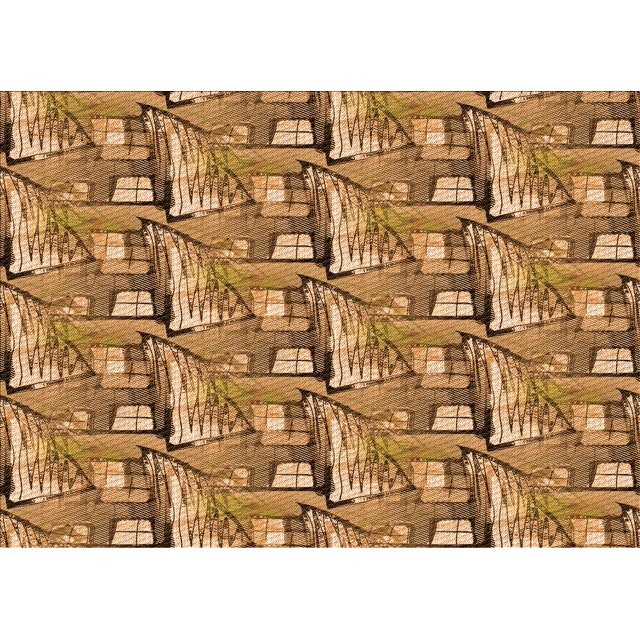 Ahgly Tapis Rectangulaire Lavable en Machine Intérieur Transitionnel Brun Selle, 5 Pieds x 8 Pieds