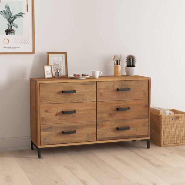vidaXL Buffet Brun 110x35x70 cm Pin Massif