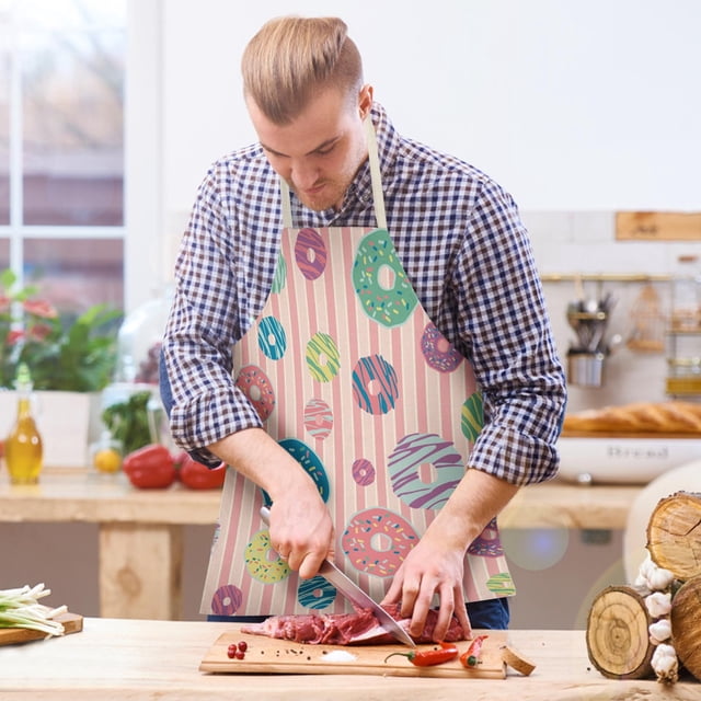 Vaidha Easter Home Printing Linen Imitation Apron Kitchen Fouling Multi Functional Apron