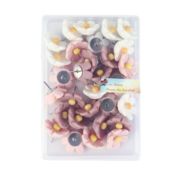 & Craft & Stationery Flower Push Pins for Cork Board Decorative Thumb Pushpin Floret Pin for Notice Bulletin Boards for Home