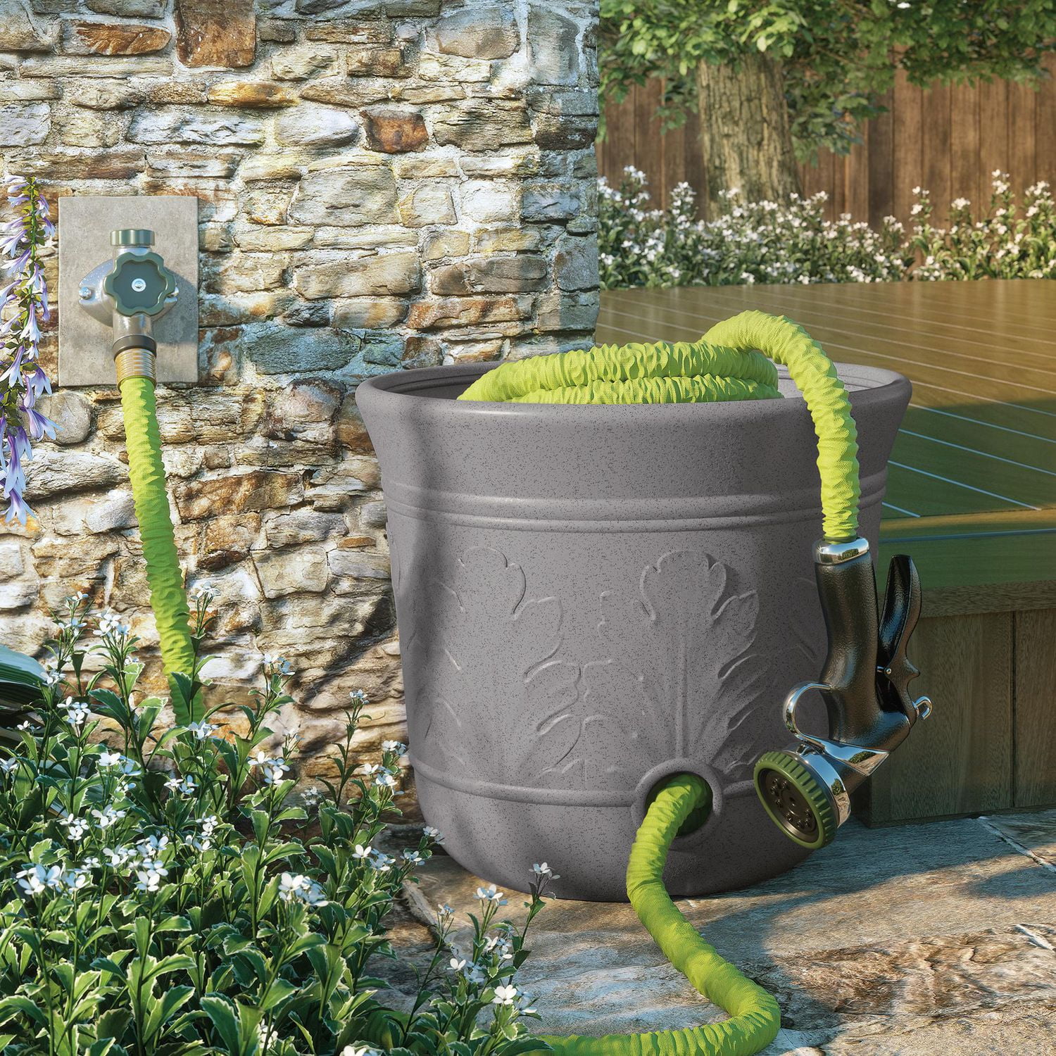 Pot à tuyau d'arrosage, 14 po de diam.