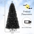 thumbnail image 3 of Costway 7 FT Artificial Halloween Tree with Bendable Top Section 1050 Branch Tips 340 Lights, 3 of 10
