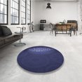 thumbnail image 4 of Ahgly Tapis d'Intérieur Lavable en Machine Carré Transitionnel Bleu Nuit, 5 Pieds Carré, 4 of 7
