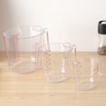thumbnail image 4 of EGNMCR Kitchen Gadgets Set Of Three Thickened Plastic Measuring Cups For Home Kitchen Use Transparent With Clear Markings Available In 250ml 500ml And 1000ml Sizes graduated measuring cylinder, 4 of 6