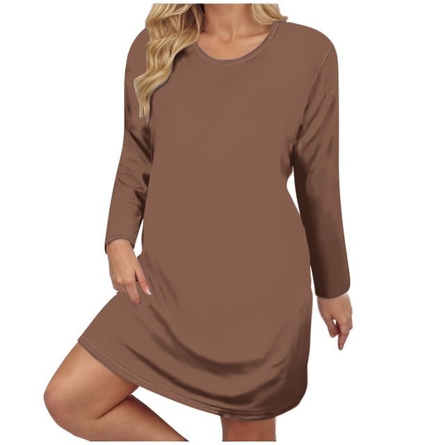 Ixbnca Robe pour Femme Grande Taille Col Rond Manches Courtes Robes T-Shirt Décontractées Amples Été Robe Courte