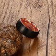 thumbnail image 5 of Black Men Tungsten Ring 8mm Inner Rose Gold Tungsten Jewelry, 5 of 5