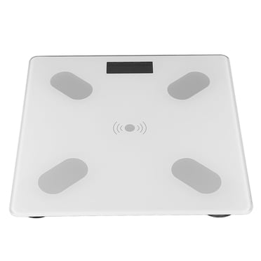 Weight Scale, USB Rechargeable Tempered Glass Body Scale with Tape Ruler for Weighing