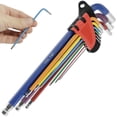 thumbnail image 1 of 9Pcs Metric Allen Key Set Metal Hex Key Allen Wrench Set 9 Sizes Chrome Vanadium Steel Long Arm Hex Key Kit with Ball End and Color Coding for Repair Furniture Car Bike Toy, 1 of 11