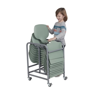 ECR4Kids The Surf Storage Rack, Stores 10 Portable Lap Desks, Cart with Rolling and Locking Casters