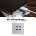 thumbnail image 4 of 4 Port Outlet Wall Plate, Ethernet Wall Plate Faster Data Transmission Duplex Data   for Office, 4 of 7