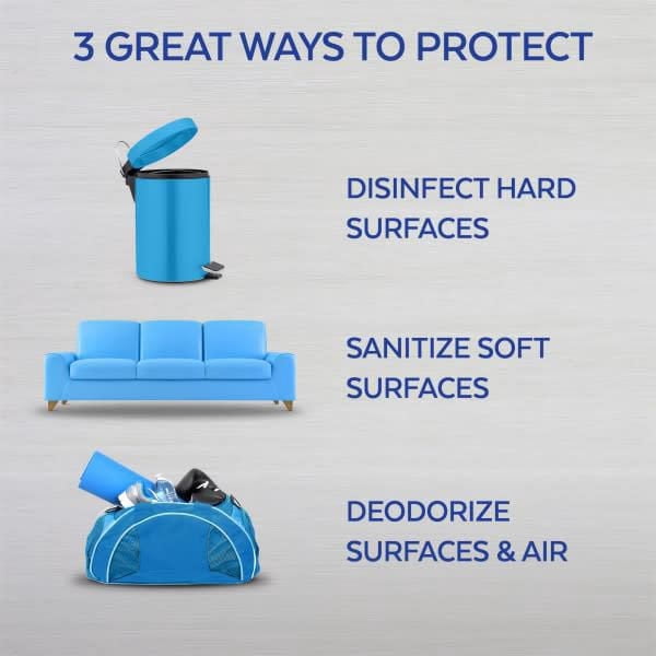 Spray Désinfectant Lysol, Brise De Citron, Désinfecte et élimine les odeurs sur les surfaces dures et les tissus, 539 g