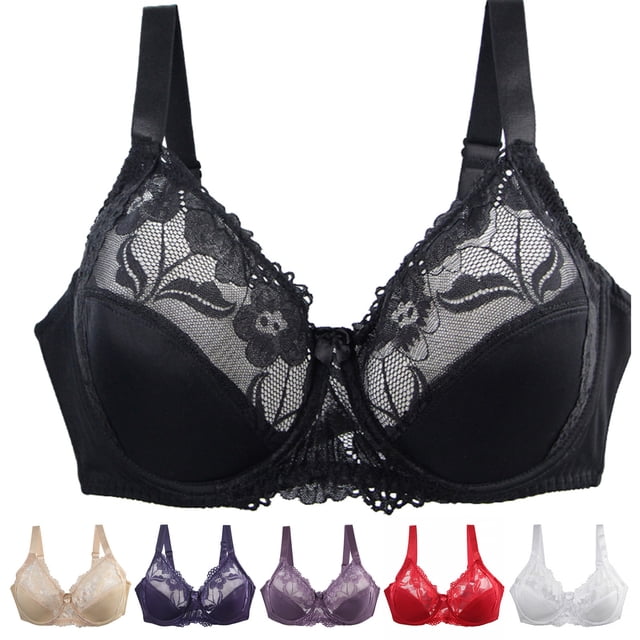 Sentmoon Womens Bras Plus Size Seamless Lift Adjustable Strap Sports Bras for Women Large Bust Thin Style Anti-Sagging Comfortable Solid Color Everyday Bras Delightful for Daily Commute Purple 80