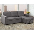 thumbnail image 3 of Ivana Sectional Sofa Bed, Grey, 3 of 7