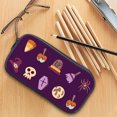 thumbnail image 2 of Large Capacity Pencil Case with Halloween Print, Cotton Fabric, Zipper Closure, 1 in Thick When Closed, Holds Up to 40 Pens, 2 of 4