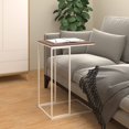 thumbnail image 1 of vidaXL Side Table White 40x30x59 cm Engineered Wood, 1 of 4