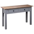 thumbnail image 3 of vidaXL Console Table Grey 110x40x72 cm Solid Pine Wood Panama Range, 3 of 5
