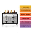 thumbnail image 3 of Kenmore 4-Slice Stainless Steel Toaster, Dual Controls, Extra Wide Slots, 9 Browning Levels for Toasting & Bagels, 3 of 8