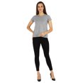 thumbnail image 2 of Inkmeso Solid Short Sleeve Basic T-Shirt For Womens Patch Pocket Casual Summer Basic Top, 2 of 7