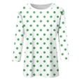 thumbnail image 4 of Lenpel T-Shirts pour Femmes Grande Taille Décontractés à Manches 3/4, Col Ras du Cou, T-Shirts Imprimés, Hauts, Tuniques de Printemps Été, 4 of 5