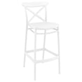 thumbnail image 1 of Compamia Cross Tabouret de Bar Contemporain Intérieur Extérieur - Ensemble de 1, Blanc, 1 of 6