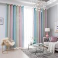 thumbnail image 4 of TFixol 1 Pce Rideau Simple Dégradé à Étoiles Ajourées Double Couche Occultant Chambre Salon Rideau Isolant, 4 of 6