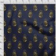 thumbnail image 3 of oneOone Cotton Poplin Fabric Leaves & Floral Block Printed Craft Fabric BTY 56 Inch Wide, 3 of 6