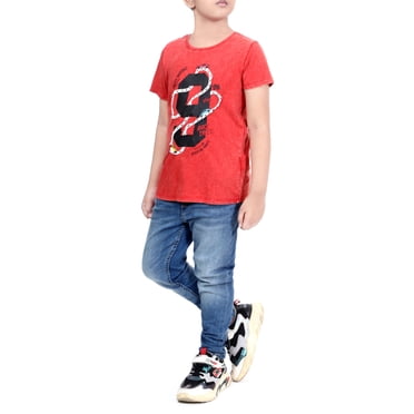 T-shirt Tricoté pour Garçon Prince Rouge