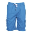 thumbnail image 4 of Men's Cargo Shorts Plus Size Big and Tall Cargo Shorts Multi-Pockets Relaxed Summer Drawstring Beach Shorts Pants, 4 of 5