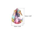 thumbnail image 2 of Unique Bargains 20Pack Teardrop Sew on Rhinestone - 14x10mm Glass Teardrop Crystal Rhinestones in Gold Prong Setting (AB Color), 2 of 7
