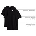 thumbnail image 4 of Hanes Mens Sport Cool DRI Performance Tee 2-Pack, M, Black, 4 of 5