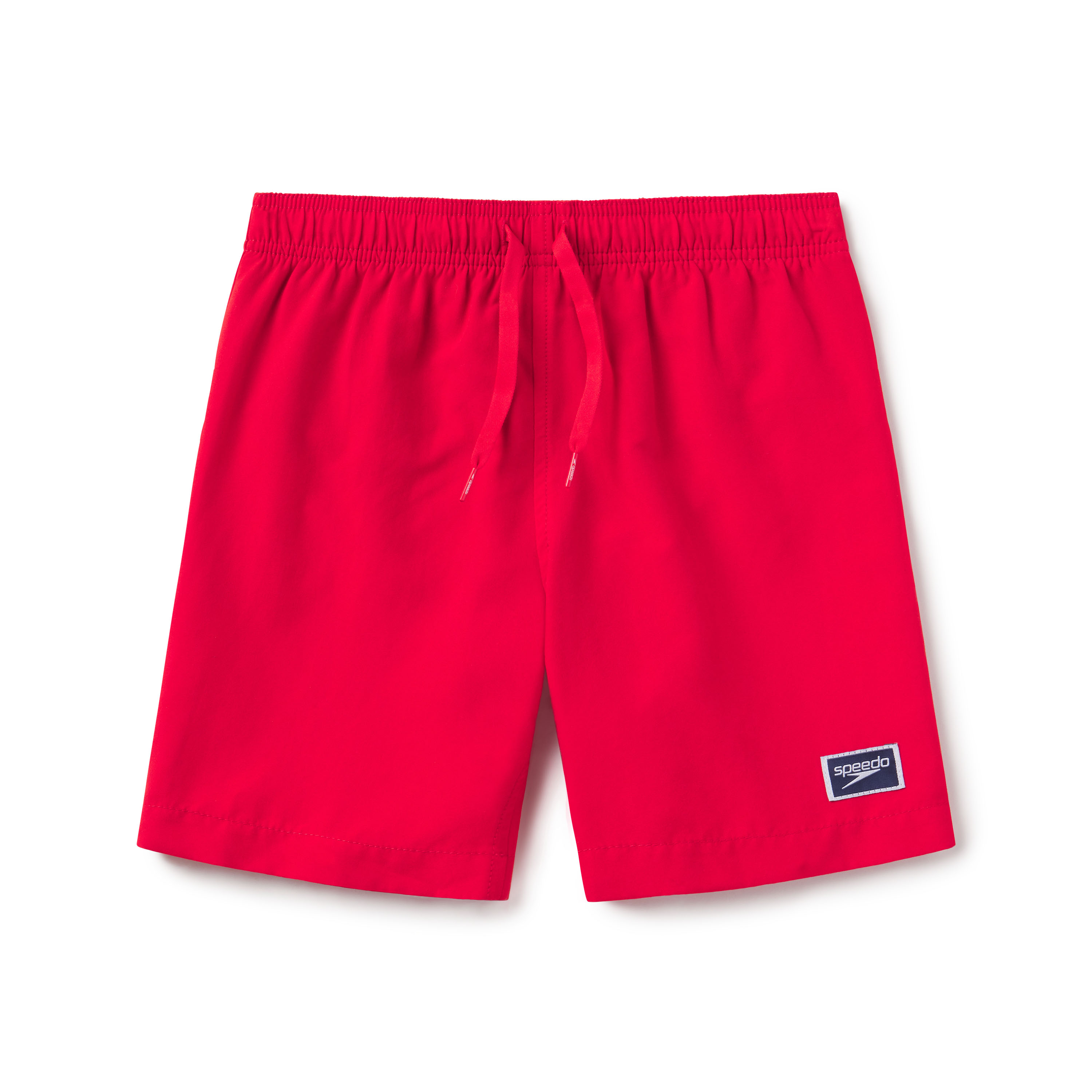 Speedo Maillot de Bain Garçon Protection UV Short Mi-Long Uni - Rouge Haute Risque, Taille : S