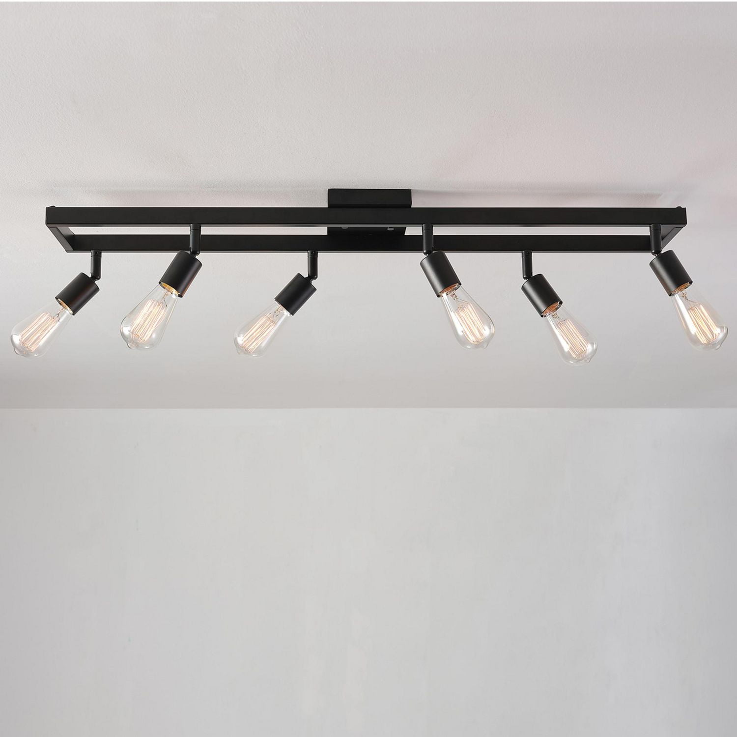 Globe Electric Weston 6-Light Track Lighting, Matte Black