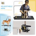 thumbnail image 4 of PawHut Dog Grooming Table, Pet Grooming Table w/ Adjustable Arm, Black, 4 of 10