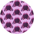 thumbnail image 1 of Ahgly Company Tapis Rond Lavable en Machine Intérieur Transitionnel Violet Violet, 4 Pieds Rond, 1 of 7