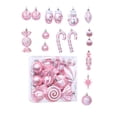 thumbnail image 1 of TopLLC 32 Pcs Christmas Tree Hanging Ornaments Set, Pre-Tied Shatterproof Plastic Assorted Baubles with Rope, Glitter Xmas Tree Decorative Pendants Christmas Decorations for Party Holiday Wedding, 1 of 6