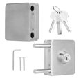 thumbnail image 2 of Glass Door Lock,Square Single Glass Door Frameless Door Lock Home Security Accessories True Excellence, 2 of 14