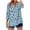 02 Bleu2, variante sur Fewfanhot Hauts, T-Shirts et Chemisiers pour Femmes à Col en V, Chemises Boutonnées, Chic Décontracté, Sans Col, en Gaze, Chemisiers d'Été