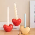 thumbnail image 3 of Home Decor Heart Shaped Candlestick Valentines Day Ceramic Aromatherapy Decorative Elegant, 3 of 8