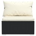 thumbnail image 2 of vidaXL 2 Piece Garden Lounge Set with Cushions Poly Rattan Black, 2 of 4