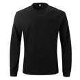 thumbnail image 4 of Chandail Tricoté à Manches Longues pour Femmes Chandail à Col Rond pour Hommes Chandail à Enfiler Gaufré Texturé Chandails Tricotés à Manches Longues Chandails à Enfiler d'Automne pour Femmes P-8 Noir m, 4 of 7