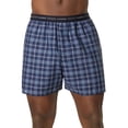 thumbnail image 1 of Hanes Boxeurs à Carreaux Teints en Fil pour Hommes, P, Carreaux Bleus Assortis, 1 of 6