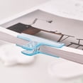 thumbnail image 2 of Sentmoon Clear Clips for Hanging Plastic Clip Transparent Dovetail Clip Data Clip Study Office Supplies Long Tail Clip Small Bills Clip Small Size Transparent Clip Food Clip, 2 of 7