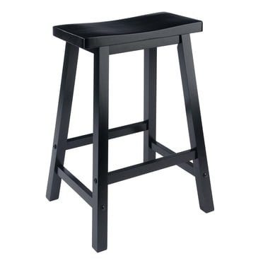 Winsome Tabouret de comptoir en selle Satori, noir