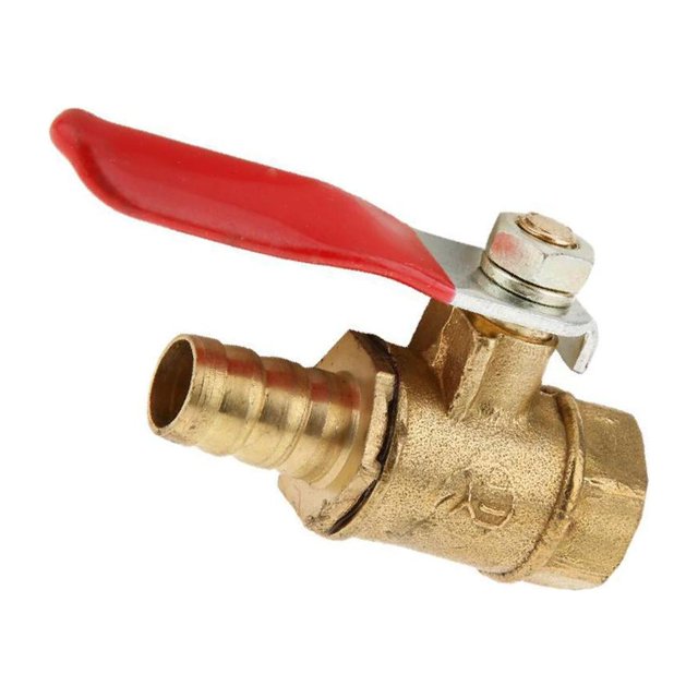 ZheElen Versatile Threaded Brass Ball Valve for Multiple Uses 12mm 8mm Red 1Set