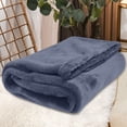 thumbnail image 1 of Flannel Blanket, Super Soft Warm Solid Fleece Blanket Throw Rug Sofa Bedding, 70x100cm Comfortable Machine Washable Velvet Conditioning Blanket Picnic Blanket Easy to Clean, 1 of 6